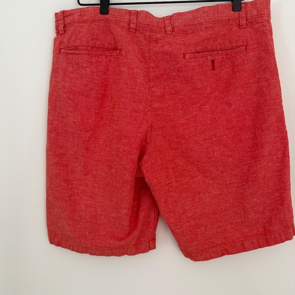 Banana Republic Factory Linen Blend Muted Red Shorts Men's Size 36 See Notes - Picture 2 of 7